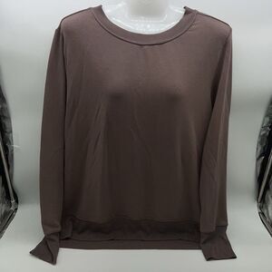 Mondetta Long Sleeve Performance Top Luxury Activewear Athleisure Mauve-Size M